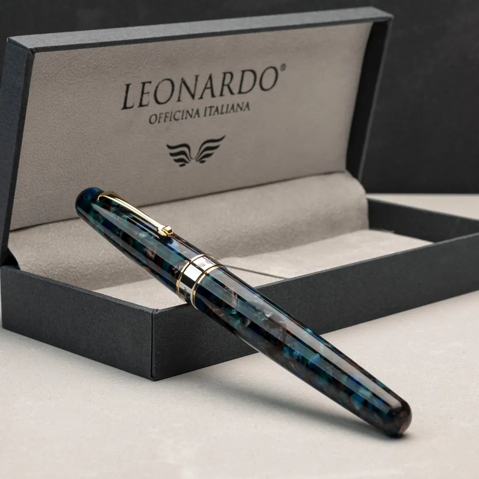 leonardo-officina-italiana-virtuosa-murano-stilografica-pennino-acciaio image 1