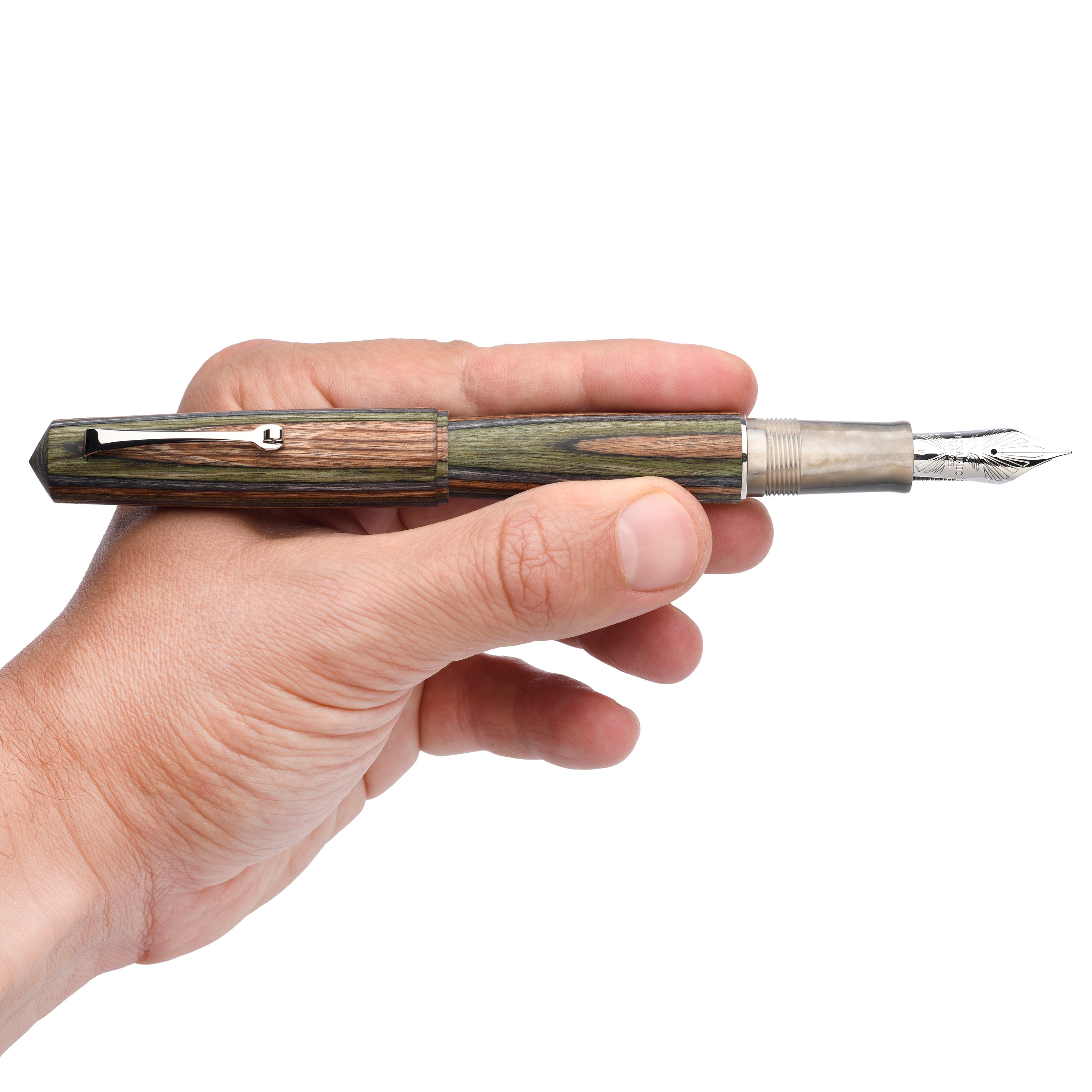 leonardo-officina-italiana-momento-zero-grande-minimalist-stilografica-moss-legn image 4