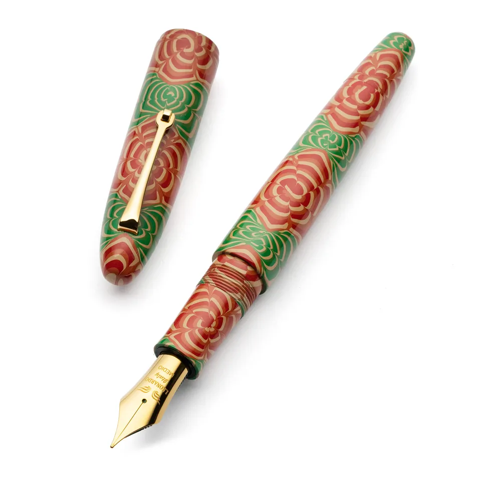 leonardo-officina-italiana-cigar-penna-stilografica-ebanite-rosa-rossa-pennino-a image 1
