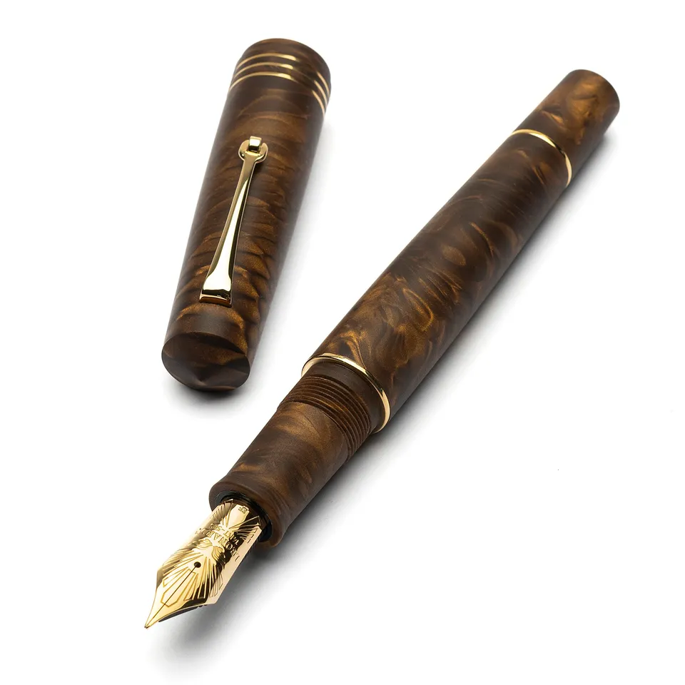leonardo-officina-italiana-momento-zero-grande-juma-drago-marrone-penna-stilogra image 1