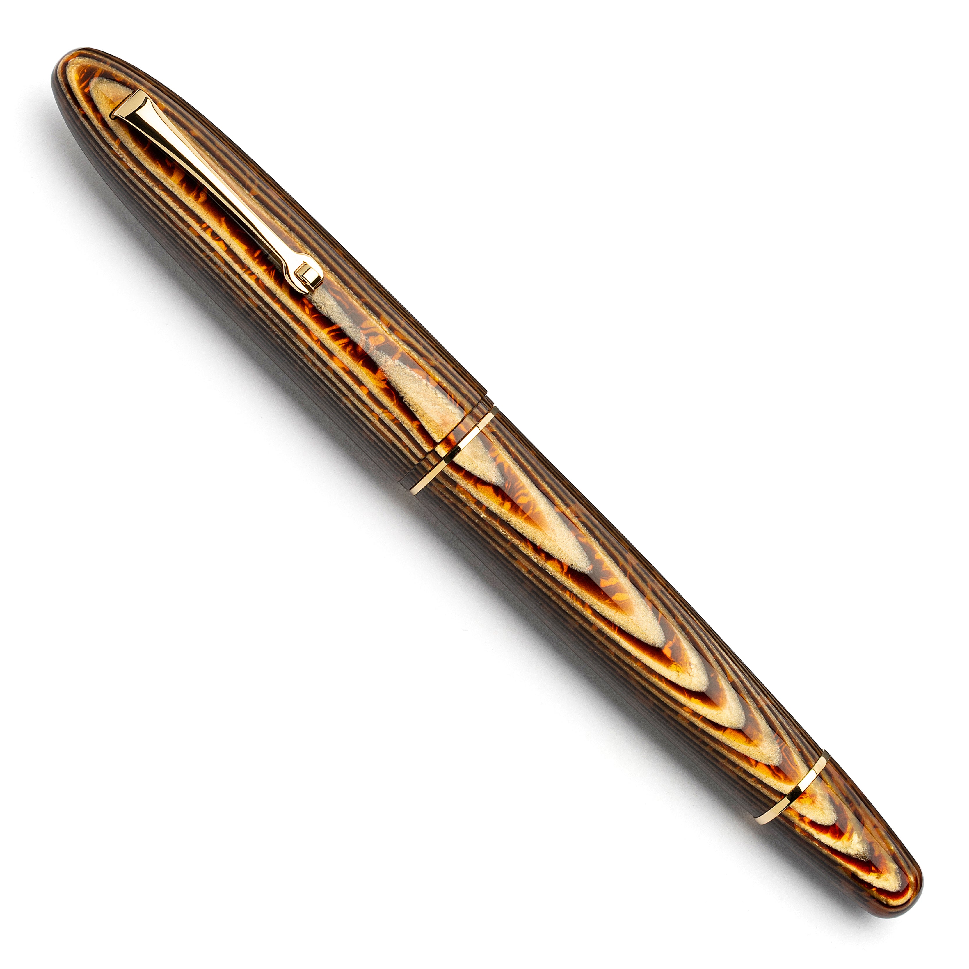 leonardo-officina-italiana-cigar-arco-bronzo-celluloide-originale-penna-stilogra image 2
