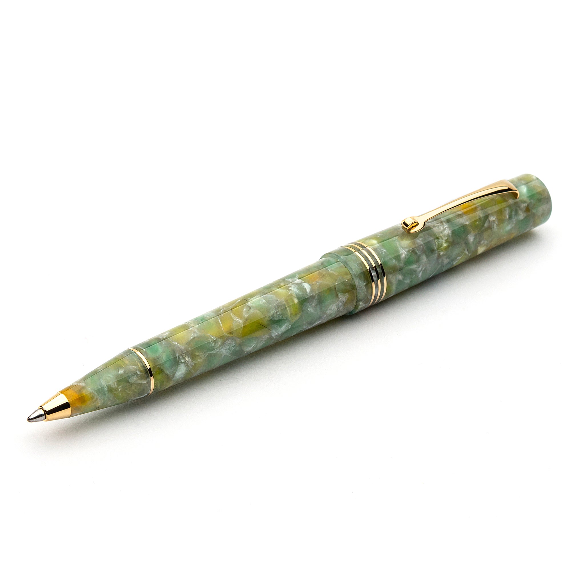 leonardo-officina-italiana-momento-zero-jade-penna-a-sfera-verde-giada-finiture- image 1
