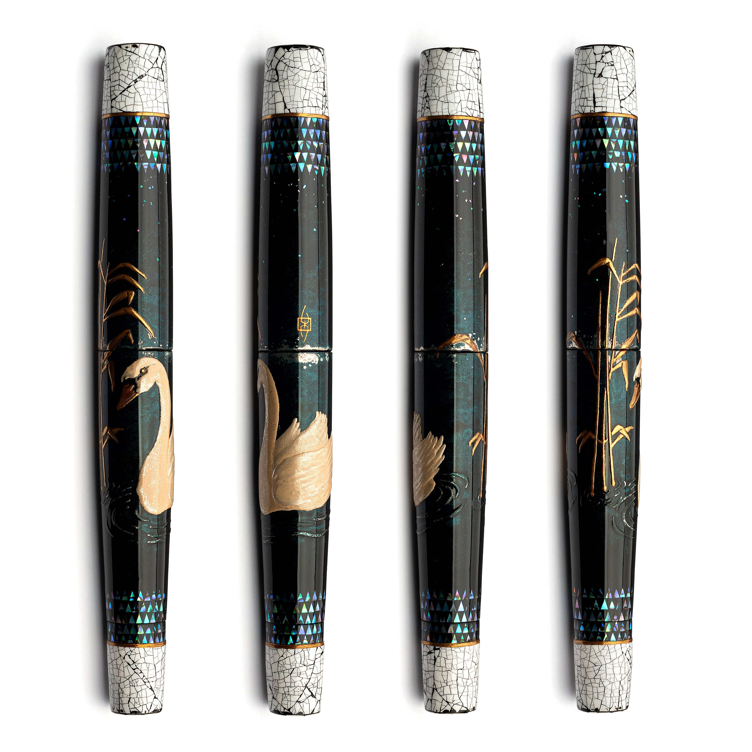 leonardo-officina-italiana-essenza-swan-maki-e-la-fenice-pennino-oro-8-penna-sti image 2