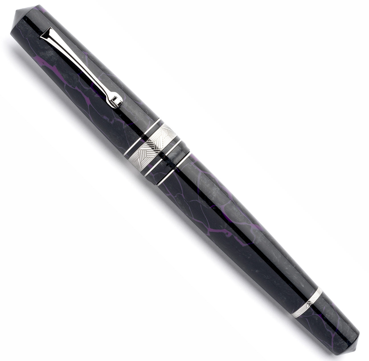 leonardo-officina-italiana-momento-zero-grande-penna-stilografica-celluloide-gri image 2