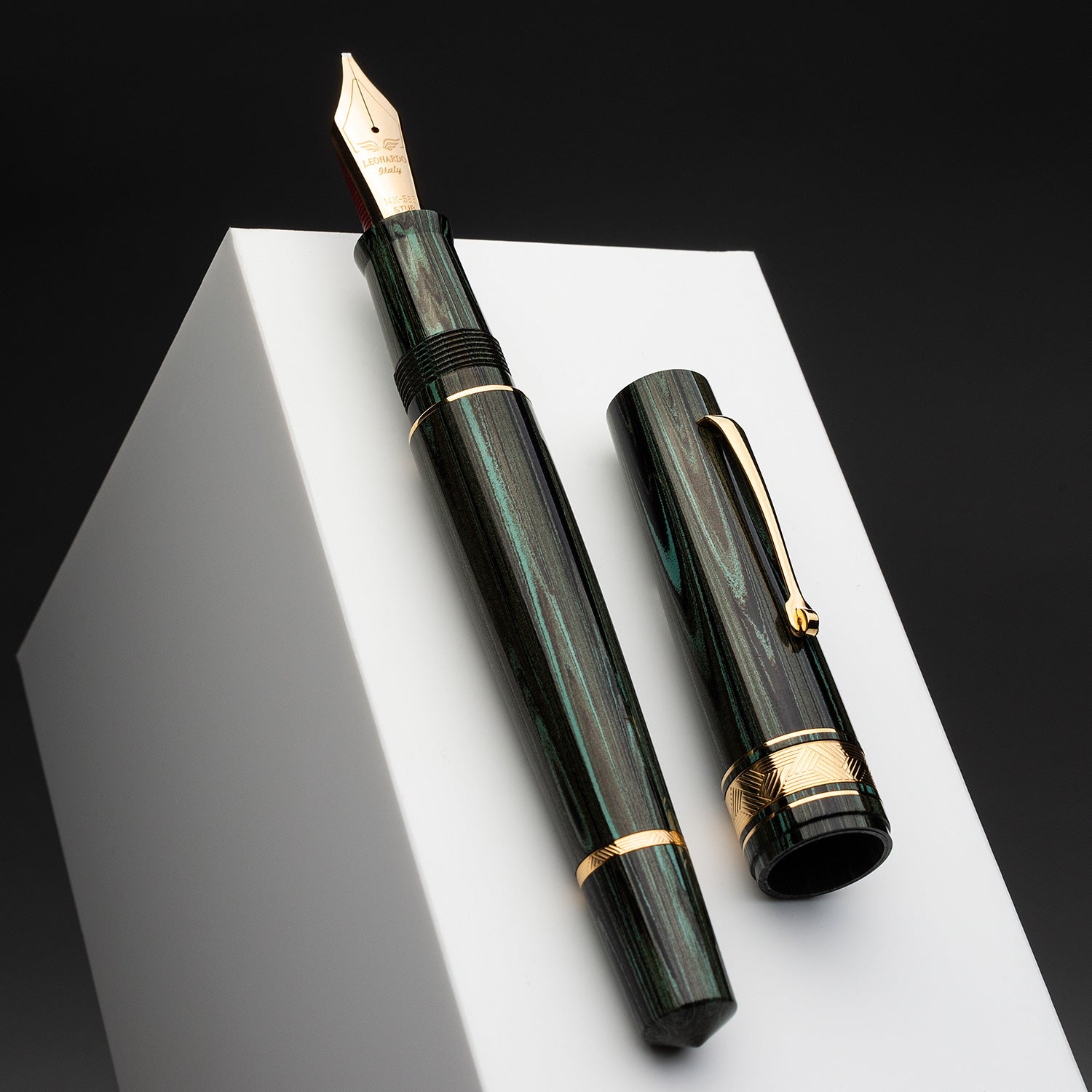 leonardo-officina-italiana-momento-zero-grande-mzg-verde-foresta-ebanite-stilogr image 3
