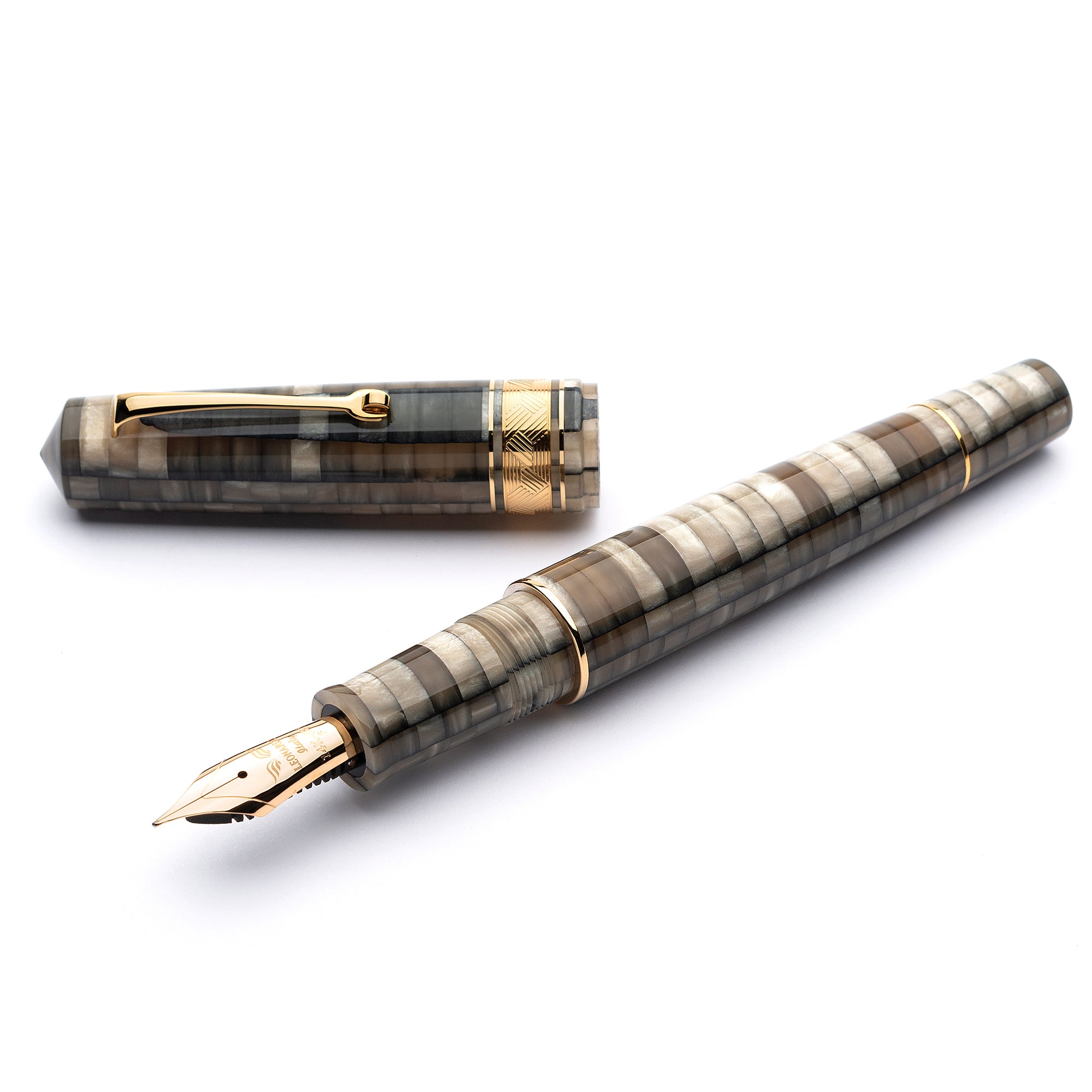 leonardo-mzg-mosaico-sand-penna-stilografica-pennino-oro-14kt image 1