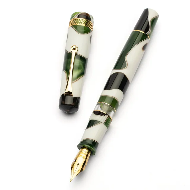 leonardo-officina-italiana-momento-magico-penna-stilografica-foglia-leaf-pennino image 1