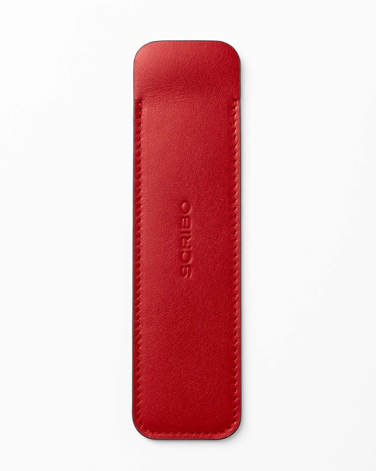 scribo-astuccio-in-pelle-rosso-melograno-per-stilografiche image 1
