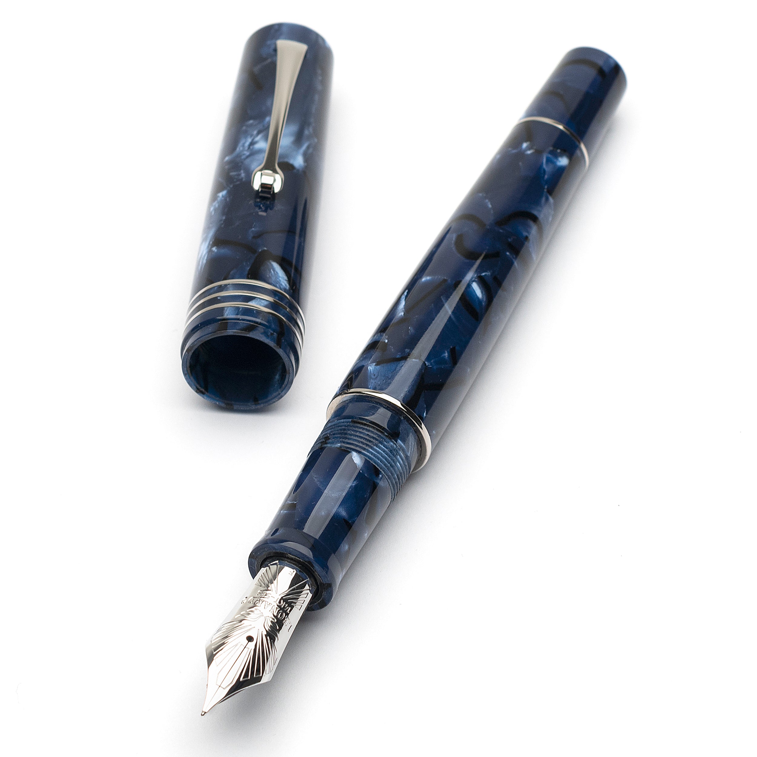 leonardo-officina-italiana-momento-zero-stilografica-blu-royal-celluloide-custom image 1