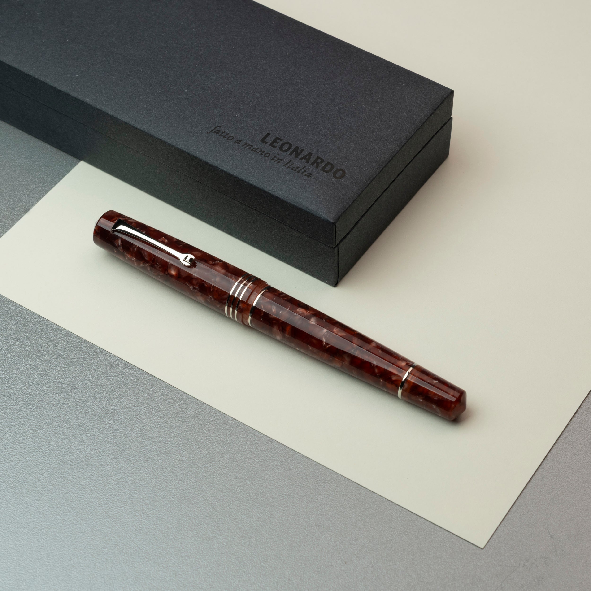 leonardo-officina-italiana-momento-zero-grande-2-0-cannella-stilografica-acciaio image 7