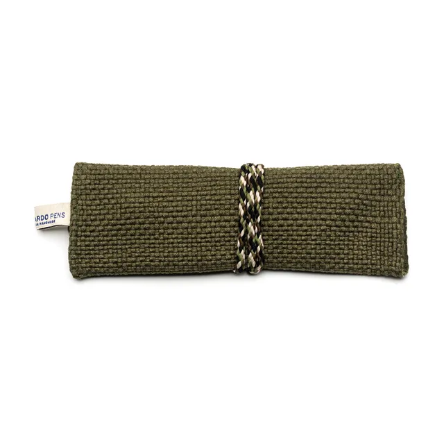 leonardo-officina-italiana-portapenne-1-posto-in-tessuto-verde image 1