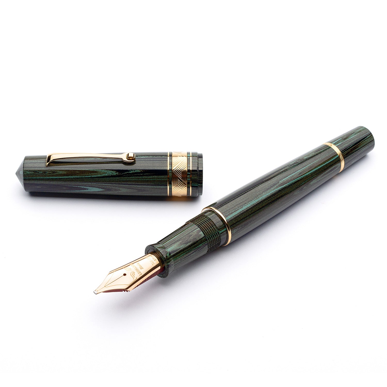leonardo-officina-italiana-momento-zero-grande-mzg-verde-foresta-ebanite-stilogr image 1