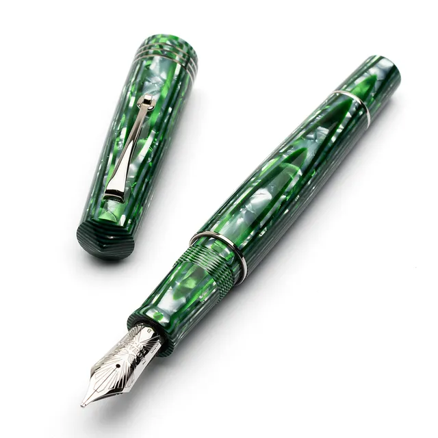 leonardo-officina-italiana-momento-zero-grande-leonarco-verde-stilografica-cellu image 1