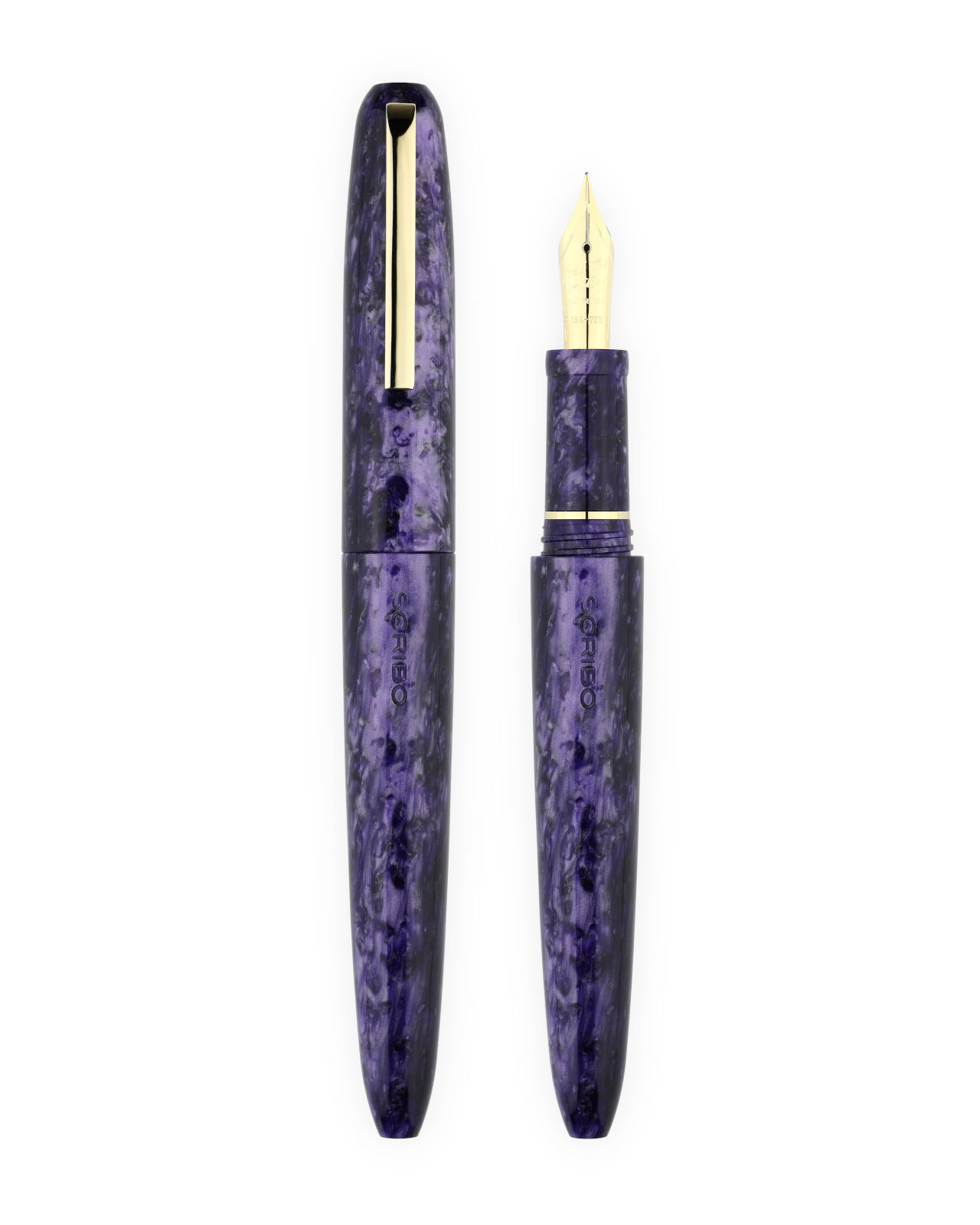 scribo-piuma-ametista-penna-stilografica-in-resina-effetto-pietra image 1