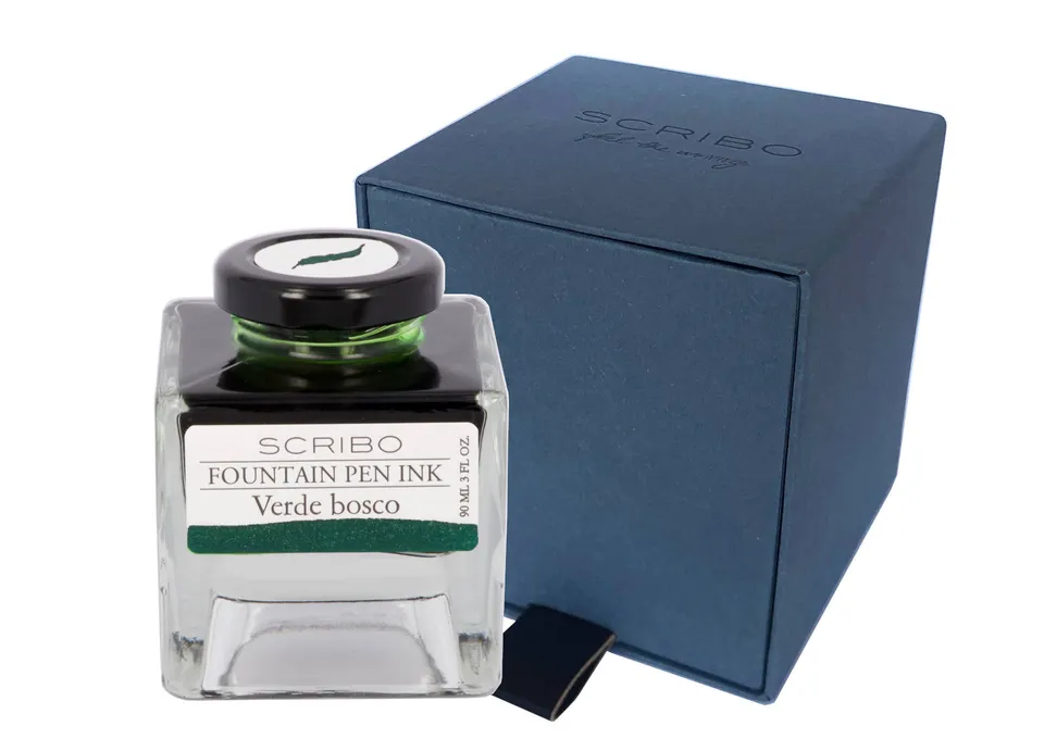 scribo-set-inchiostri-90ml-verde-bosco-blu-cosmico-ink-custom-order image 1