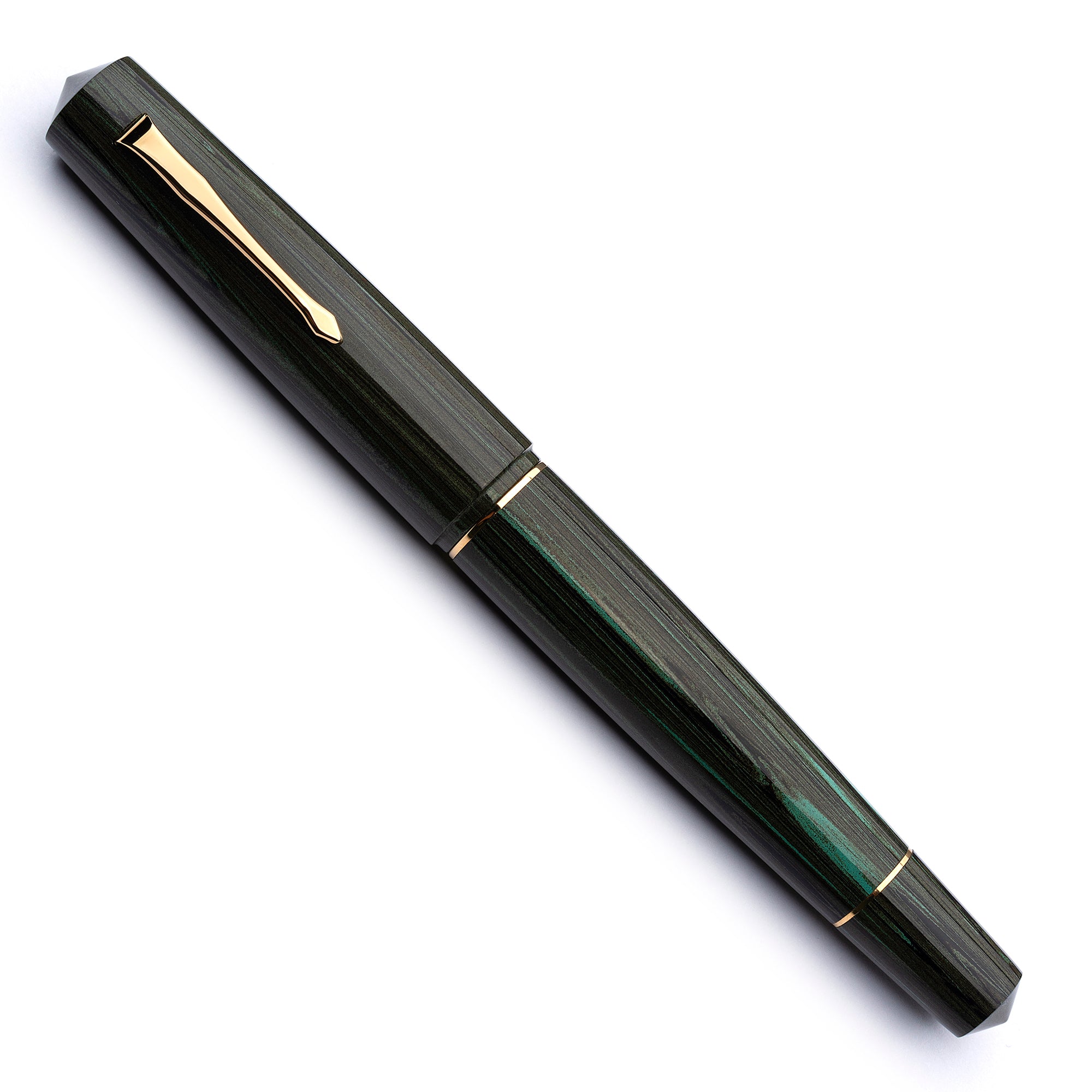 leonardo-officina-italiana-momento-zero-grande-ebanite-verde-minimalista-pennino image 2