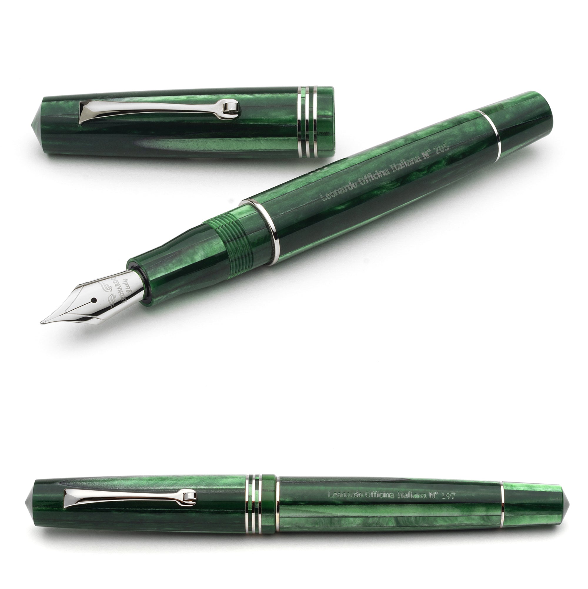 leonardo-officina-italiana-momento-zero-green-alga-stilografica-pennino-acciaio image 2
