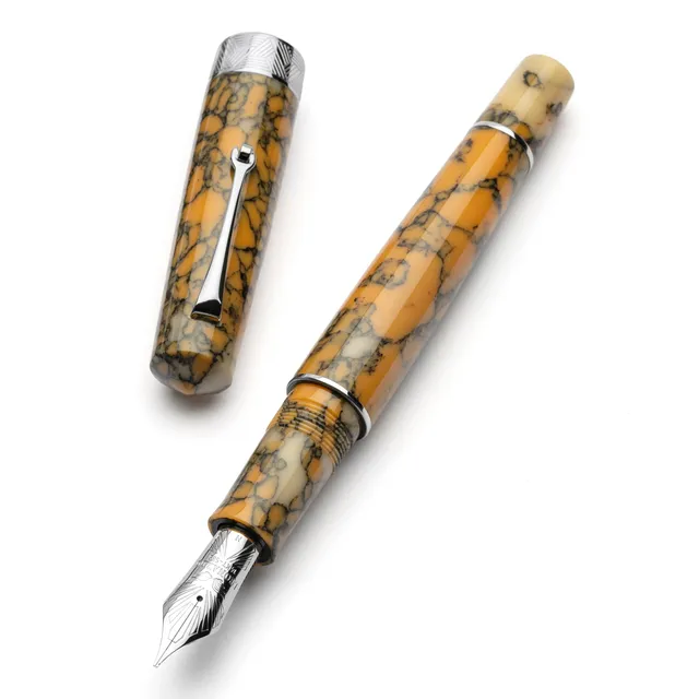 leonardo-officina-italiana-momento-zero-grande-ocra-marmo-venato-penna-stilograf image 1