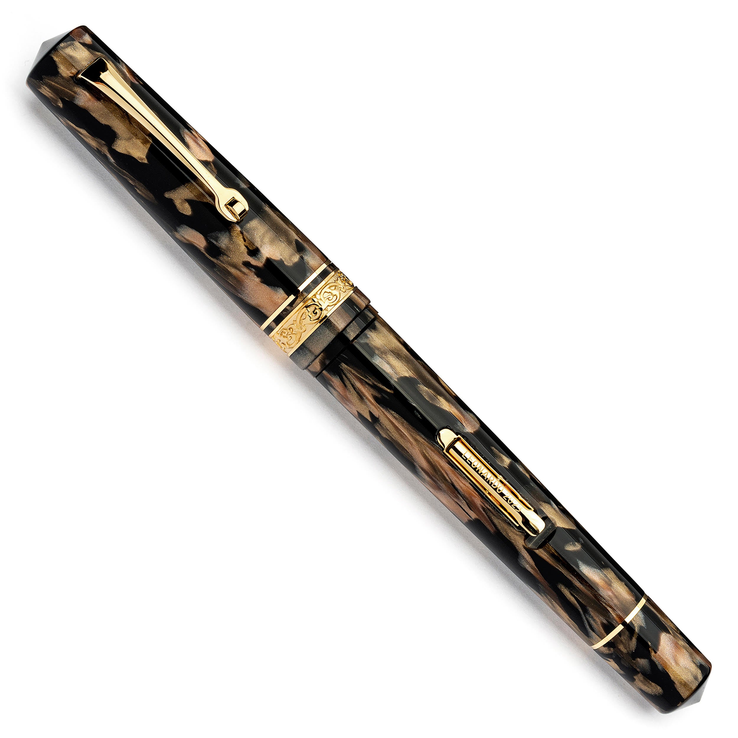 leonardo-officina-italiana-gioiellino-marrone-vintage-mazzucchelli-1849-stilogra image 3