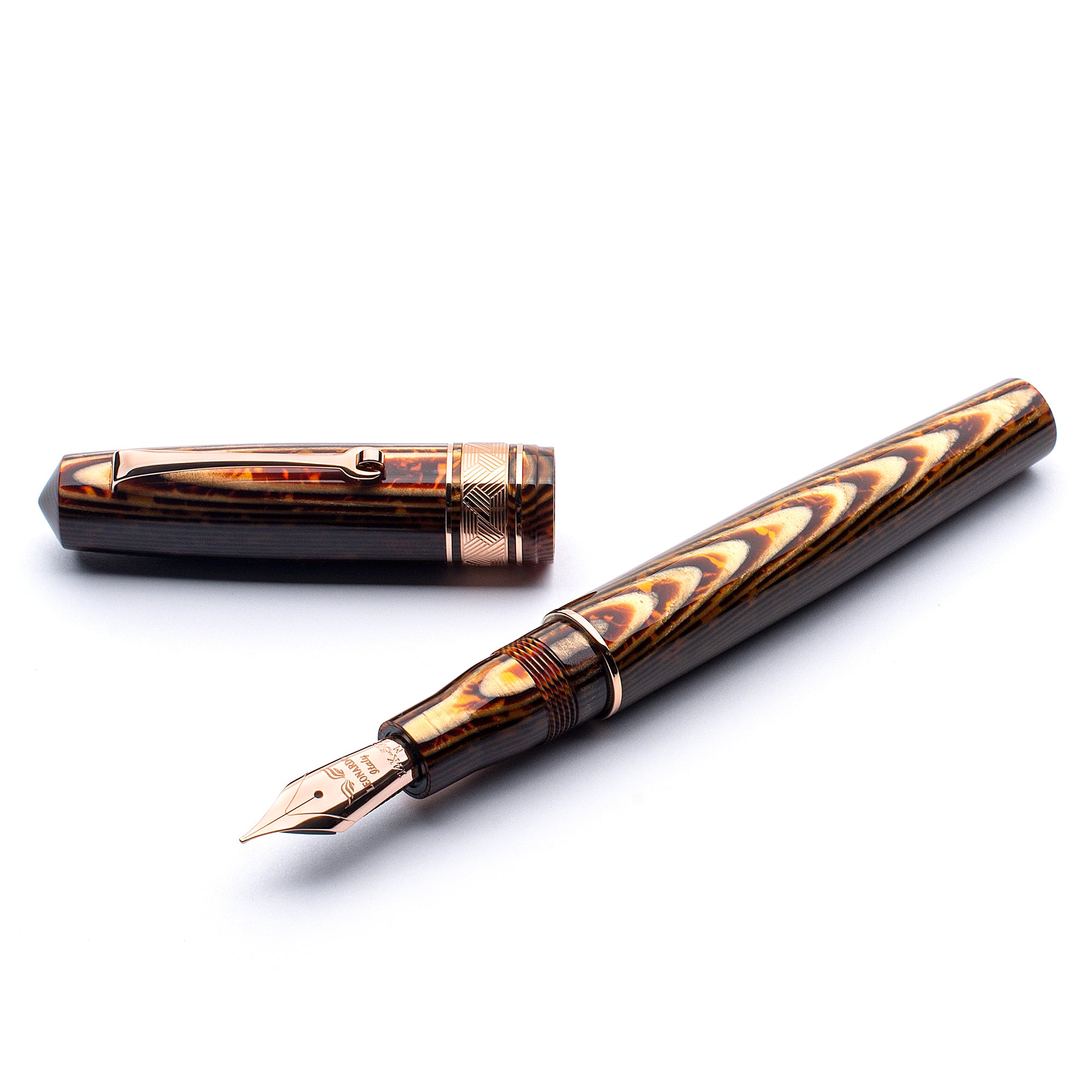 leonardo-officina-italiana-momento-zero-arco-bronzo-celluloide-penna-stilografic image 1