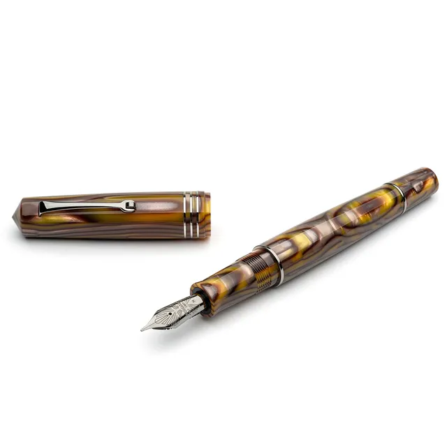 leonardo-officina-italiana-momento-zero-grande-mzg-acero-wavy-maple-penna-stilog image 1