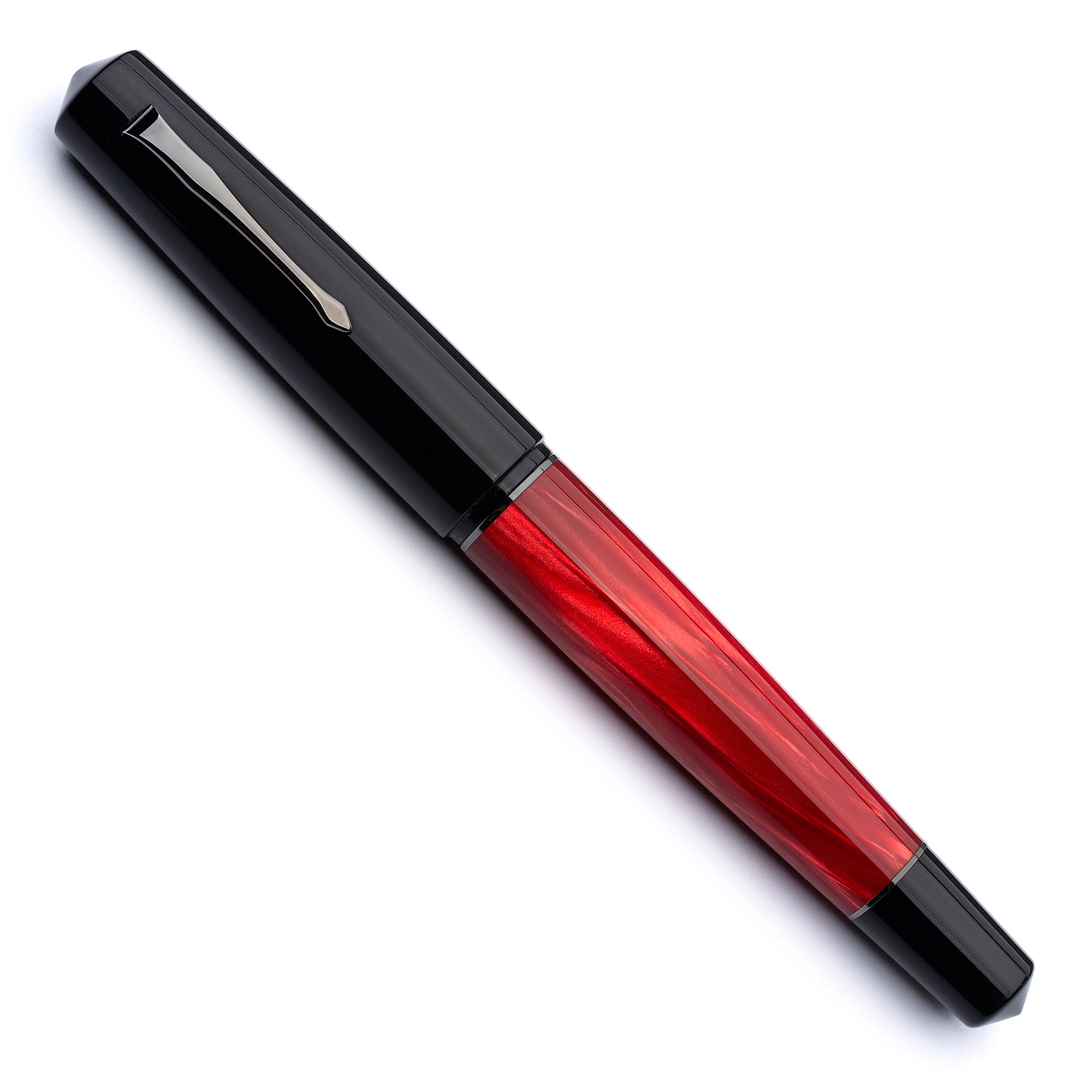 leonardo-officina-italiana-momento-zero-grande-minimalist-nero-rosso-stilografic image 2