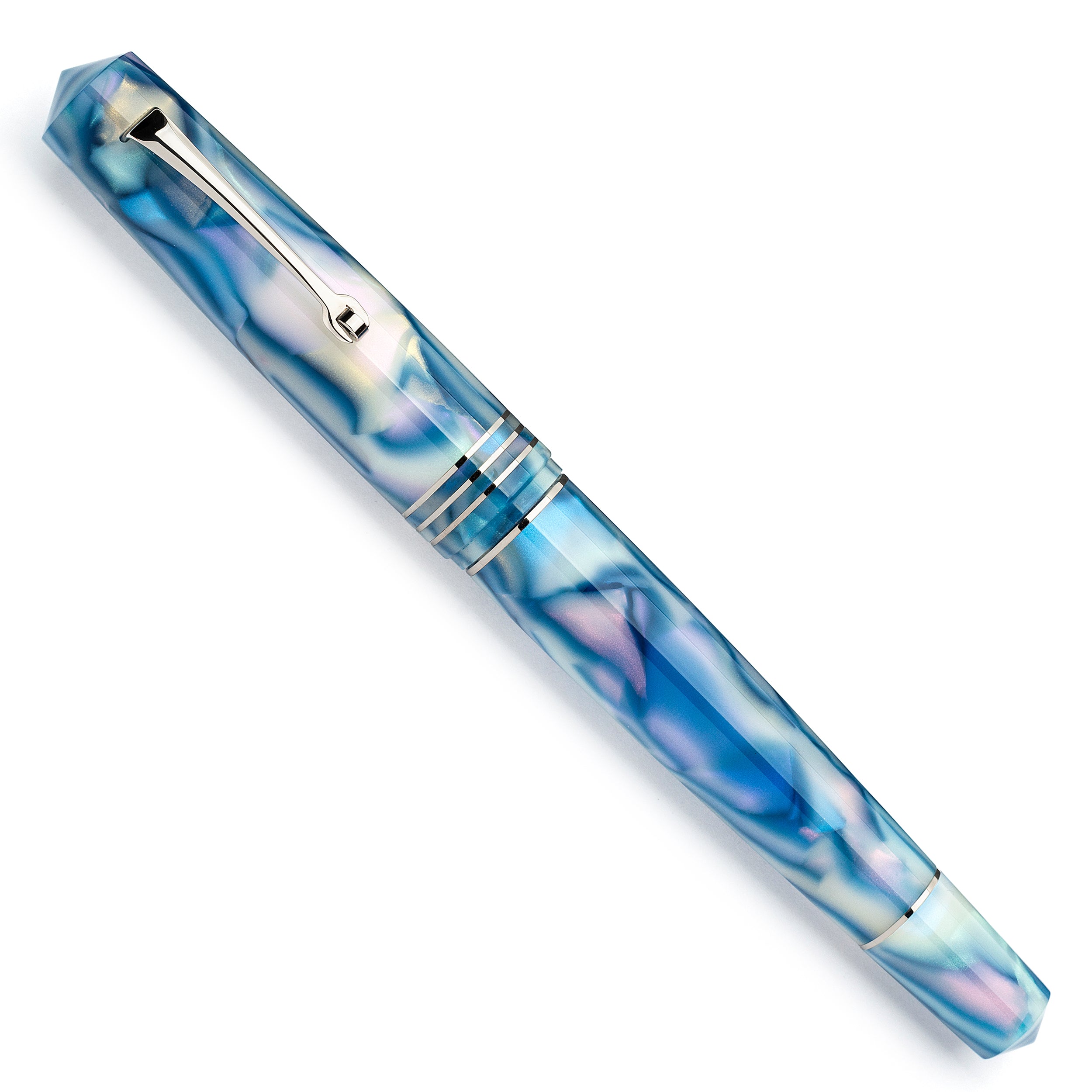 leonardo-officina-italiana-momento-zero-grande-corno-di-unicorno-blu-penna-stilo image 2