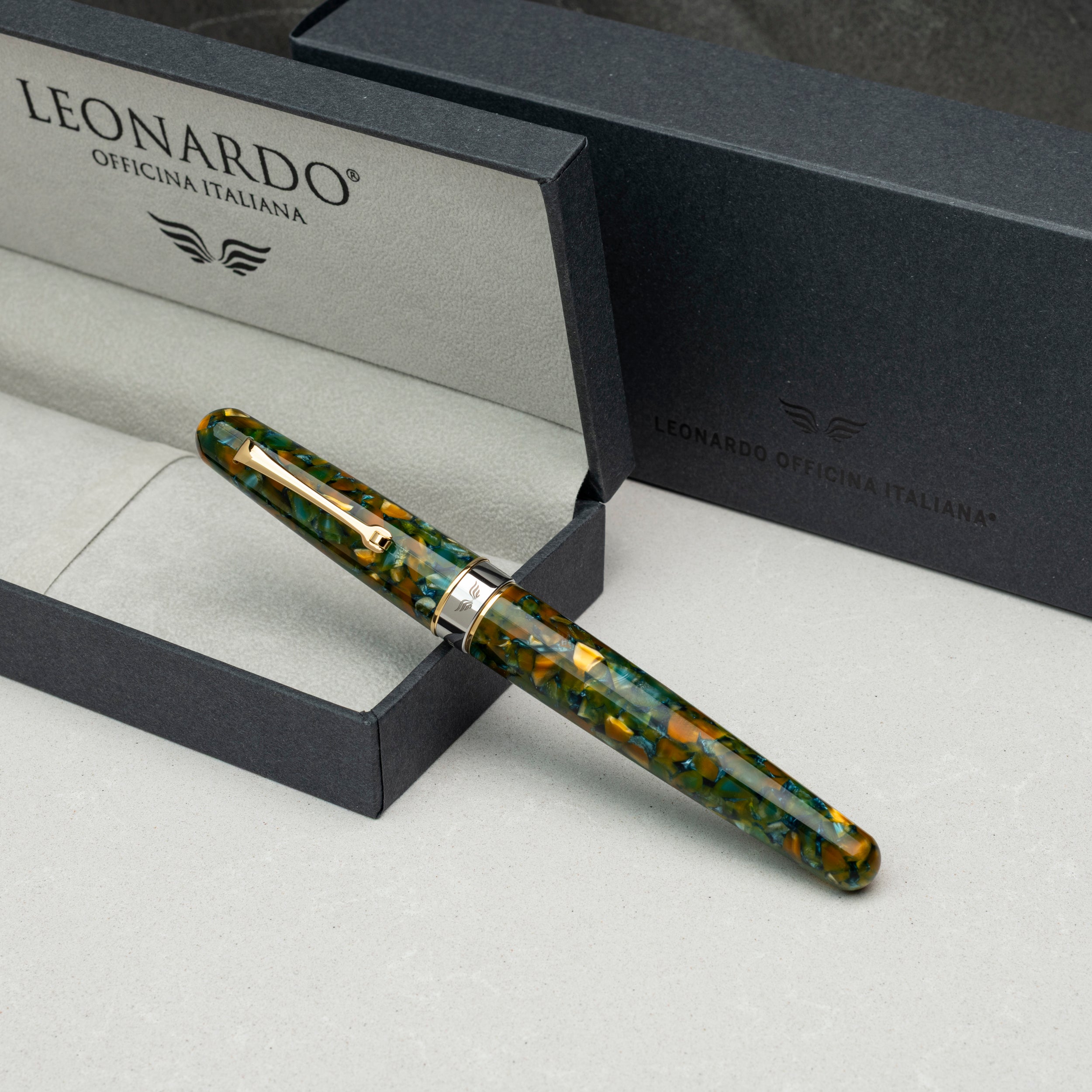 leonardo-officina-italiana-virtuosa-girasole-stilografica-pennino-acciaio-uso-qu image 6