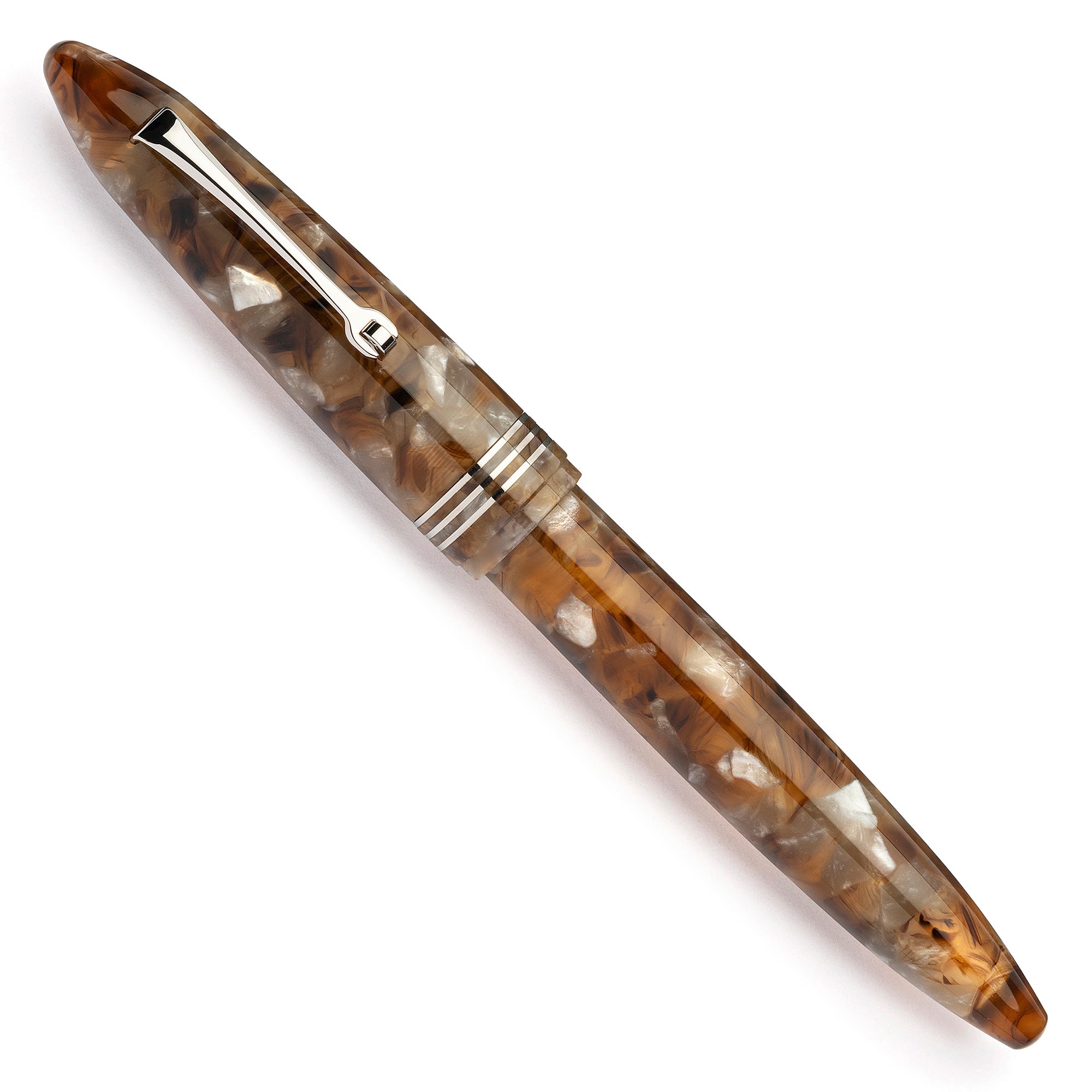 leonardo-officina-italiana-furore-ambra-penna-stilografica-pennino-oro-14kt image 4