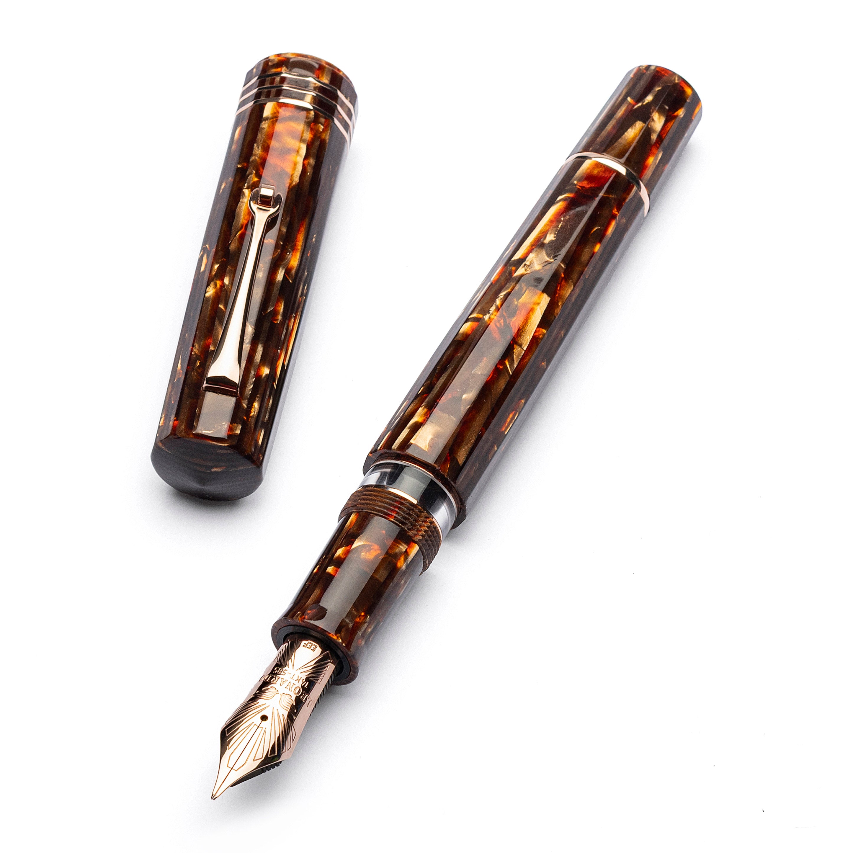 leonardo-officina-italiana-essenza-ebonite-etna-gold-penna-stilografica-pennino--2 image 2